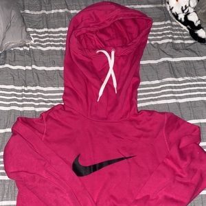 Pink nike turtle neck hoodie